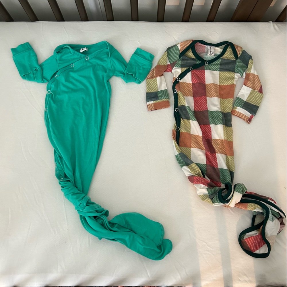 Two Copper Pearl NewBorn Knotted Gown